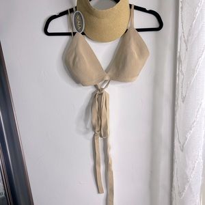 Zara strapped Tan crop top